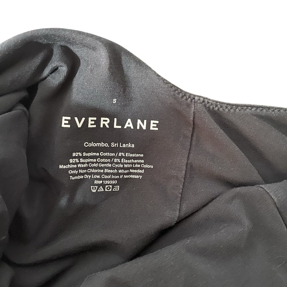Everlane Black Bodysuit Size Small Simple Basics Minimalist Tank Sleeveless - Picture 4 of 4